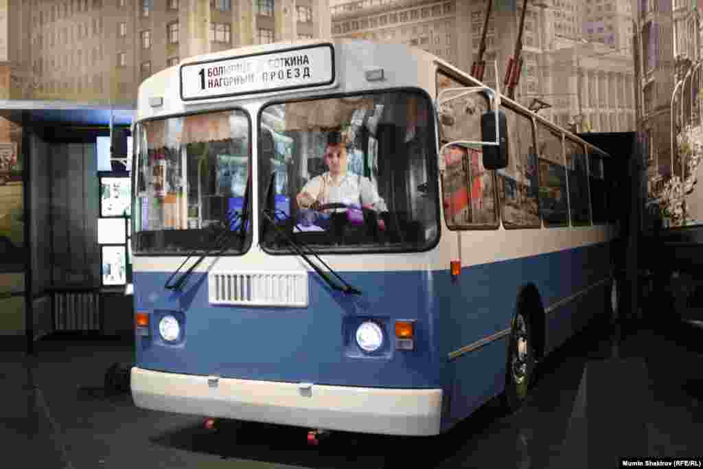 A model of a Moscow trolley bus. Yetsin used them to get around town when he was secretary of the Moscow City Committee of the Communist Party.