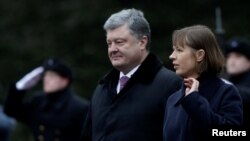 Президент України Петро Порошенко і президент Естонії Керсті Кальюлайд, Таллінн, 23 січня 2017 року