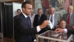 Macron Votes In French Parliamentary Elections
