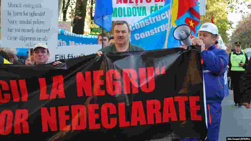 Protestatarii pe bd Stefan cel mare si sfant.