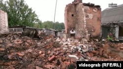 Оштетување на зграда во Москва по напад со дрон, јули 2023 година