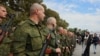 Крымчане, мобилизованные в российскую армию на войну с Украиной. Севастополь, сентябрь 2022 года