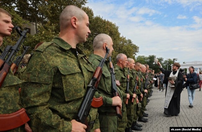 Кримчани, мобілізовані до російської армії для війни з Україною. Севастополь, вересень 2022 року