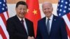 Președintele american Joe Biden și președintele Chinei Xi Jinping își strâng mâna înainte de întâlnirea de peste trei ore pe care au avut-o în marja summitului G20 de la Nusa Dua, stațiunea indoneziană de pe insula Bali - 14 noiembrie 2022.