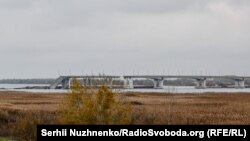 Разрушенный Антоновский мост вблизи Херсона, ноябрь 2023 года