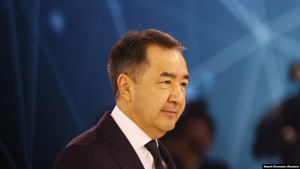 Бакытжан Сагинтаев в бытность премьер-министром Казахстана на форуме «Цифровая повестка дня глобализации» в Алматы, 2 февраля 2018 года