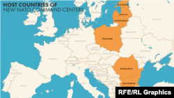 Країни, в яких заплановано створити командні пункти НАТО