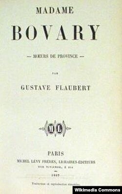 "Madam Bovari" kitabının 1857-ci ildə çıxmış ilk nüsxəsinin üz qabığı.