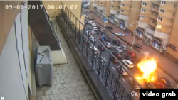 Взрыв автомобиля Тимура Махаури в центре Киева
