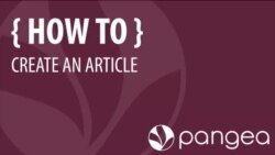 Article Creation Tutorial