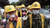 Kineski građevinski radnici koji su radili na izgradnji Kineskog kulturnog centra u Beogradu, maj 2020.