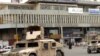 U.S. armored vehicles in Baghdad today