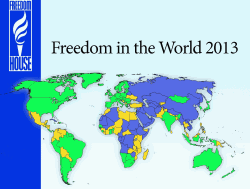 Карта "Свобода в мире", из опубликованного недавно доклада Freedom House