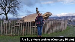 Былая менская настаўніца Ала ў бэльгійскім горадзе Намюр, дзе жыве пасьля ўцёкаў зь Беларусі