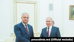 Președintele Republicii Moldova Igor Dodon și omologul său rus Vladimir Putin