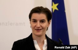 Serbian Prime Minister Ana Brnabic (file photo)