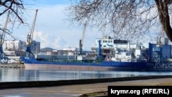 Танкер «Александр Невский» в морском порту Керчи, 9 февраля 2023 года