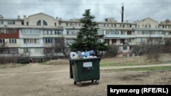 Контейнер для сбора бытового мусора в Нахимовском районе Севастополя