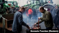 Francuski poljoprivrednici tokom protesta u Parizu 27. studenog 2019.