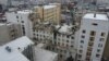 Пошкоджений російським ракетним ударом один із корпусів Харківського університету. 5 лютого 2023 року