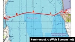 Схема магистрального газопровода «Краснодарский край – Крым»