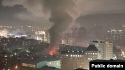 Пожар в пятиэтажке в Новосибирске после взрыва газа