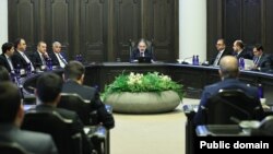 Armenia - Prime Minister Nikol Pashinian chairs a weekly cabinet meeting in Yerevan, February 9, 2023.