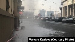 На месцы здарэньня 10 студзеня. Фота Варвары Казловай
