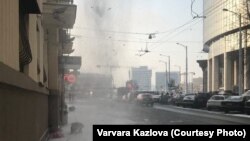 На месцы здарэньня 10 студзеня. Фота Варвары Казловай