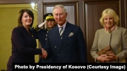 Predsednica Kosova Atifete Jahjaga, princ Čarls i vojvotkinja Kamila, Priština, 19. mart 2016.