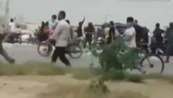 صحنه‌هایی از تظاهرات در اهواز. منبع: رسانه‌های اجتماعی