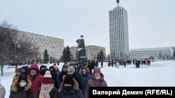 Митинг против системы QR-кодов в Архангельске 