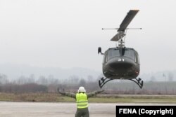 Ceremonija primopredaje helikoptera Oružanim snagama BiH od Vlade SAD-a, kasarna Oružanih snaga BiH "Rajlovac", Sarajevo, 10. decembra 2021