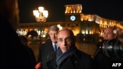 Armenia -- French far-right party "Reconquete!" leader, media pundit and candidate for the 2022 French presidential election Eric Zemmour in downtown Yerevan on December 12, 2021.