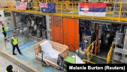 Pilot fabrika za preradu litijuma spakovana je u kontejner za otpremu za projekat "Jadar" u Srbiji, u istraživačko-razvojnom centru Rio Tinto na periferiji Melburna, Australija (30. juli 2021.)