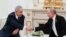 Russian President Vladimir Putin (R) meets with Israeli Prime Minister Benjamin Netanyahu at the Kremlin in Moscow, May 9, 2018