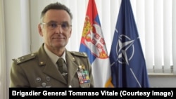 Funkciju šefa NATO vojne kancelarije za vezu u Beogradu italijanski brigadni general Vitale je preuzeo u januaru 2020. godine. 