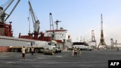 Қызыл теңіз жағасындағы Ходейда порты. Йемен, 27 қаңтар 2018 жыл.