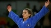 2016 Rio Olympics - Judo - Final - Women -52 kg Final - Gold Medal Contest - Carioca Arena 2 - Rio de Janeiro, Brazil - 07/08/2016. Majlinda Kelmendi (KOS) of Kosovo celebrates.