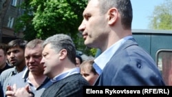 Петр Порошенко и Виталий Кличко в Одессе 3 мая 2014 г.