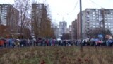 People block the road in Niš on 11th of December 