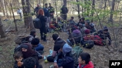 A group of migrants from Afghanistan near Bulgaria's border with Turkey in 2016.