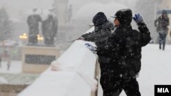 Skoplјe pod snijegom