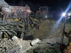 Место падения ракеты в Пшеводуве