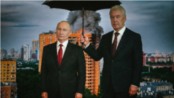 Коллаж: Путин, Собянин и атака на Москву