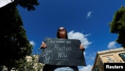 Demonstracije protiv totalne zabrane abortusa u Veleti, Malta, 25. septembar 2022. 