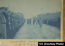 Награждение Георгиевскими крестами двух воспитанников кадетского корпуса в годы Первой мировой войны