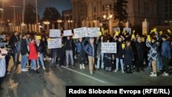 Фотографија од маршот на студентите во Скопје, 17.11.2022