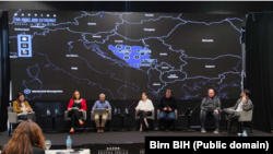 Sa predstavljanja mape ekstremističkih i desničarskih organizacija u regionu. Konferencija BIRN Sarajevo. Foto: BIRN