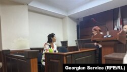 ეკა მიშველაძე საკუთარ სასამართლო პროცესზე - 12 ივნისი, 2025 წელი. 